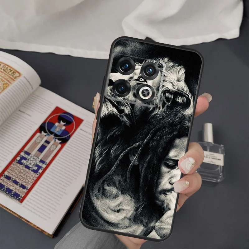 Rasta Lion Reggae Bob Marleys Silicone Phone Case For Oneplus Ace 10R 9 R 8T For Nord 2 T Cover One Plus 10 9 Pro soft case