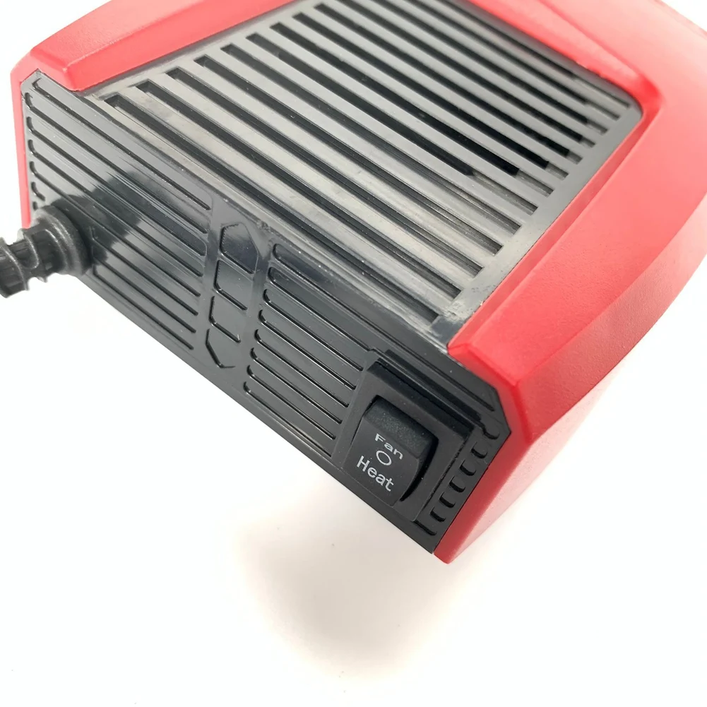 BUONO-Riscaldatore per auto Vento caldo freddo Sbrinamento Neve Disappannatore 360 °   Adattatore con doppia porta USB a rotazione per batteria da 18 V