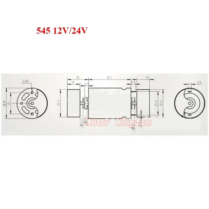 DC 12V/24V RS-545 Vibrator Motor DC 3V RS-365 Vibrator Motor Strong Vibration Dual Head for Massager/ Foot Basin/ Vacuum Cleaner