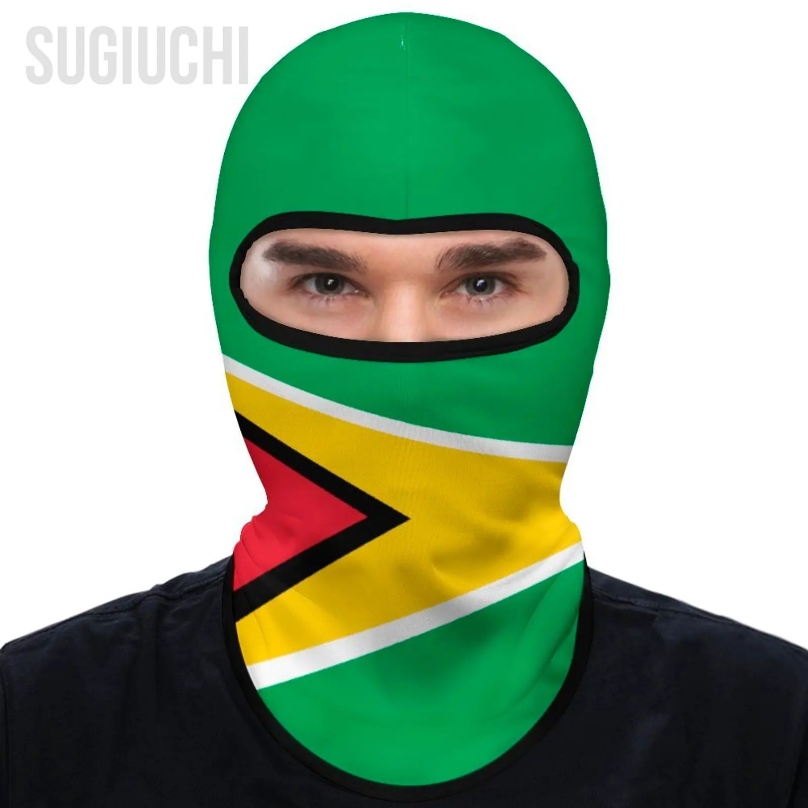 

Guyana Flag Outdoor Cool Sunscreen Motorcycle Face Mask Moto Biker Wind Cap Mask Stopper Windproof Bicycle Cycling Headgear