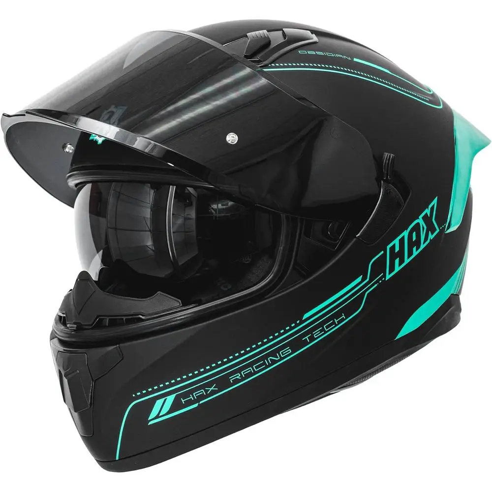 Casco moto integrale con doppia visiera per adulti - Approvato DOT, nero opaco, taglia XL