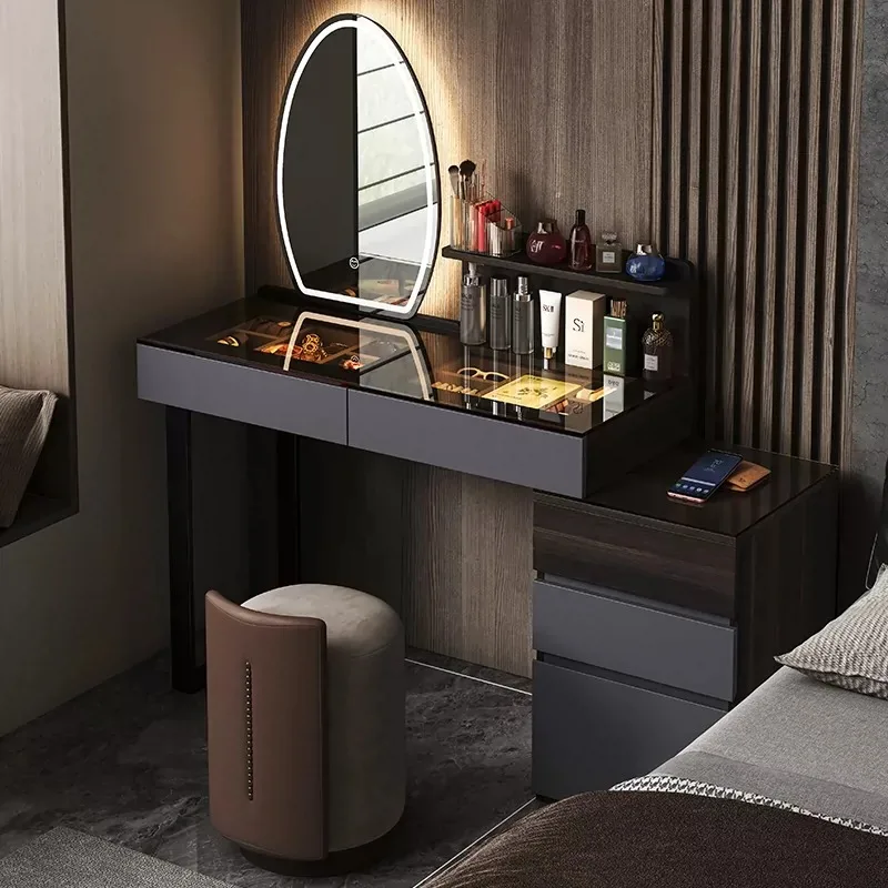 Organizer Beauty Dressing Table Bauhaus Bedside Workbench Stand Vanity Makeup Desk Hidden Modern Penteadeira Bedroom Funiture