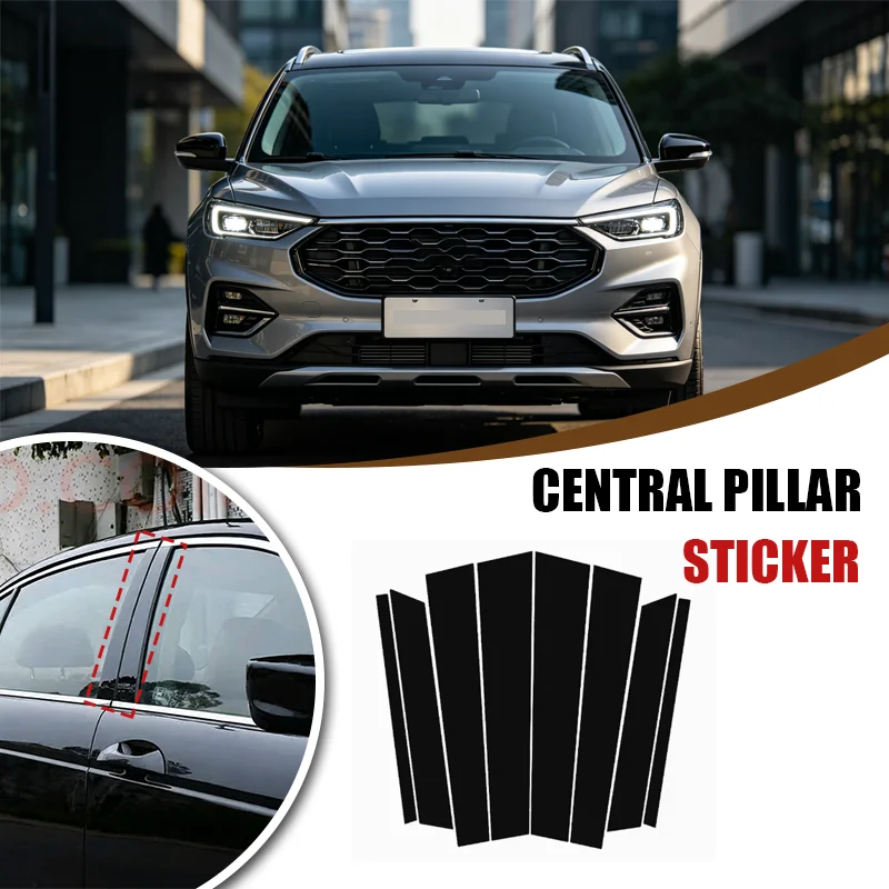 For Ford Territory Equator Sport 2024 Carbon Fiber Window Door Column Deal B C Pillar Post Cover Trim Sticker
