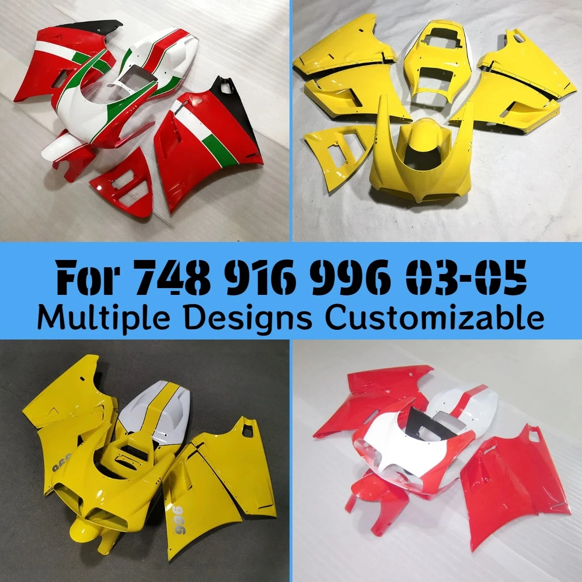 749 916 996 2003 2004 2005 Passende Verkleidungssätze für DUCATI 03 04 05 ZXMT Spritzguss Motorrad ABS-Kunststoff Verkleidungssatz