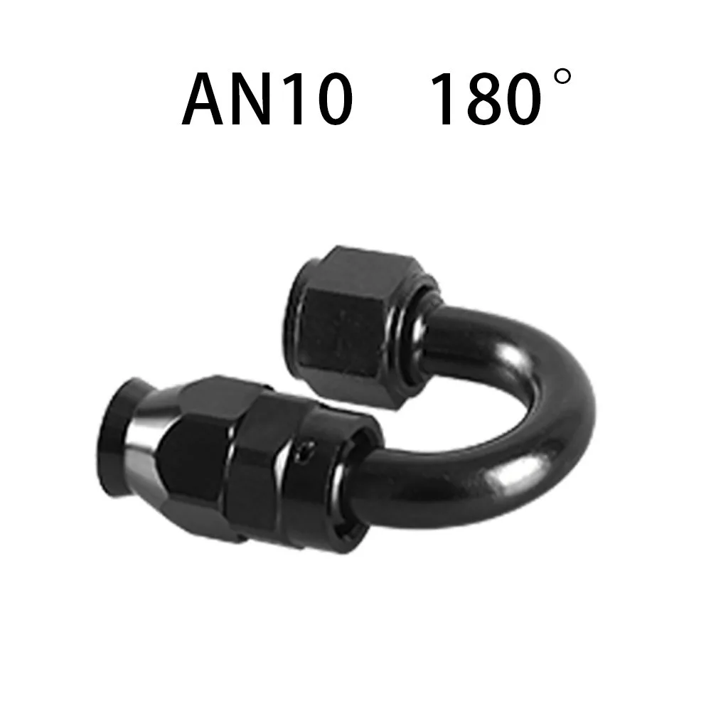 AN4/6/8/10/12 Recht 0 ° /45 ° /90 ° /120 ° /180 °   Graad PTFE olie brandstof draaibare slanguiteinde olie slanguiteinde adapterset zwart