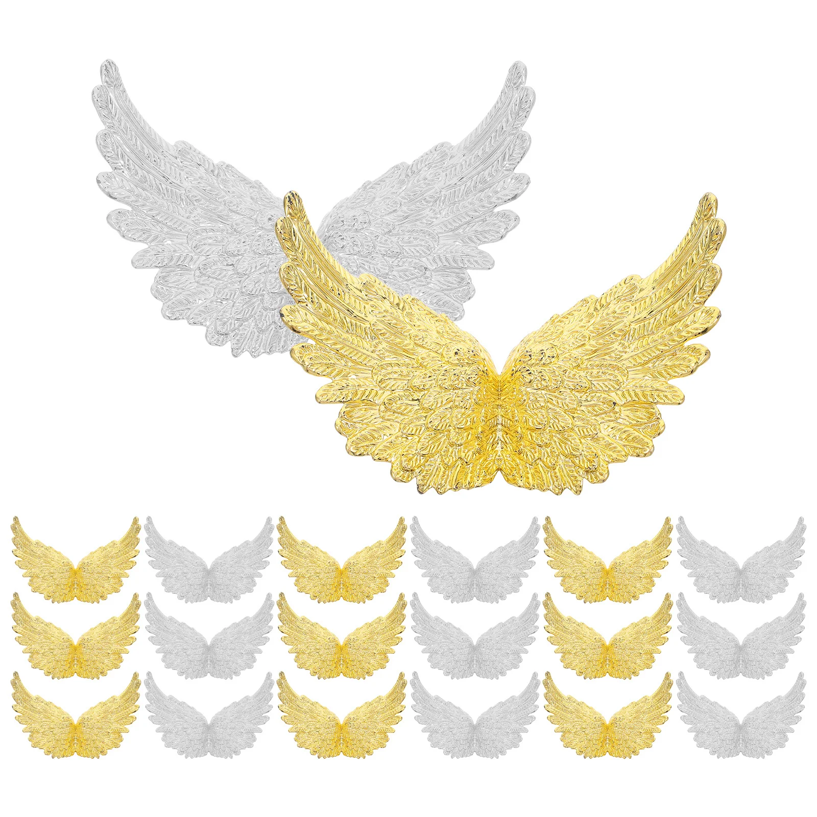 

24Pcs Angel Wings Cake Toppers Plastic Mini Wing Accessories for Birthday Wedding DIY Craft Decorations Wings for Ornaments