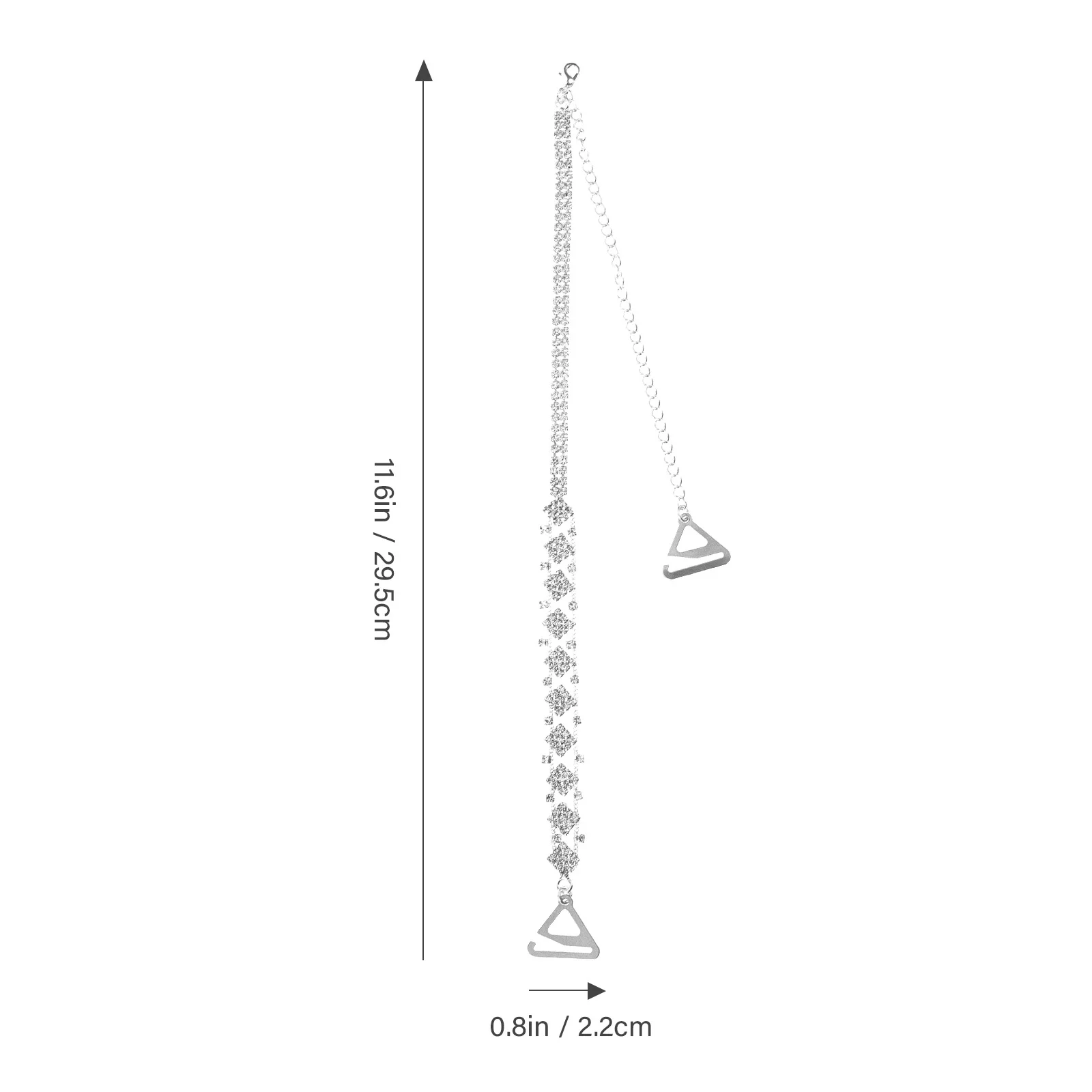 2 個のブラストラップラインストーン装飾金属取り外し可能な交換用ショルダーストラップストラップレスドレスパーティービーチアクセサリー用