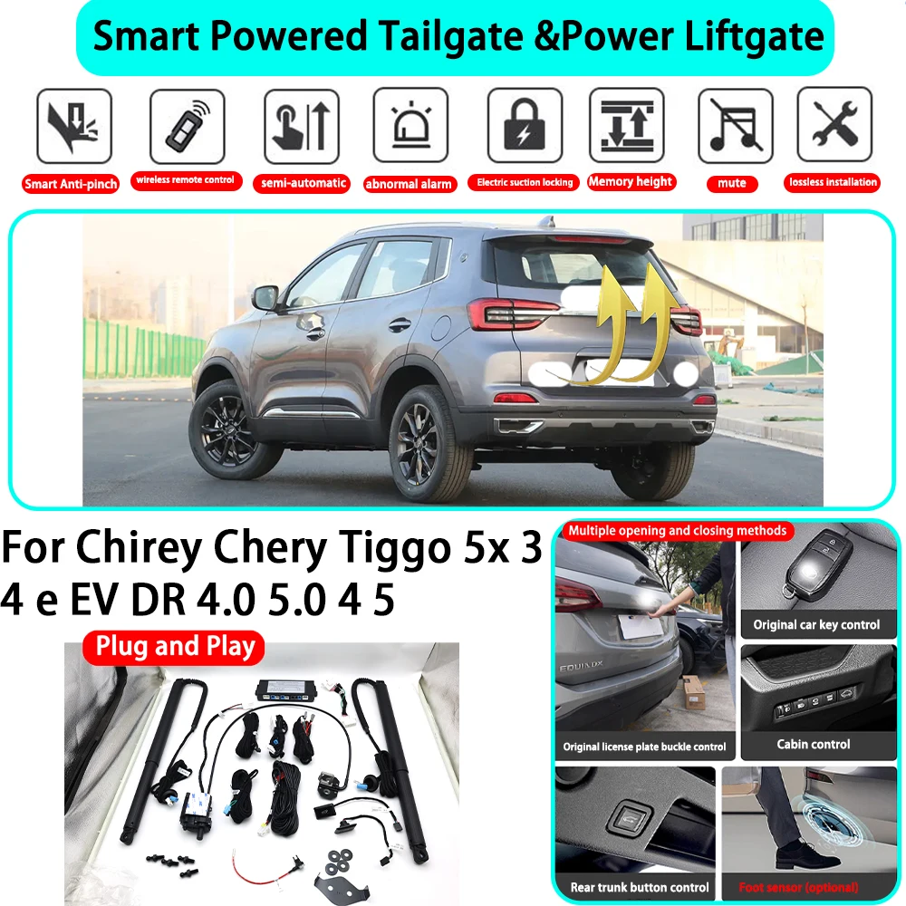 

for Chirey Chery Tiggo 5x 3 4 e EV DR 4.0 5.0 4 5 Smart Automatic Powered Tailgate Electric Power Tailgate Lift Kit Key Close