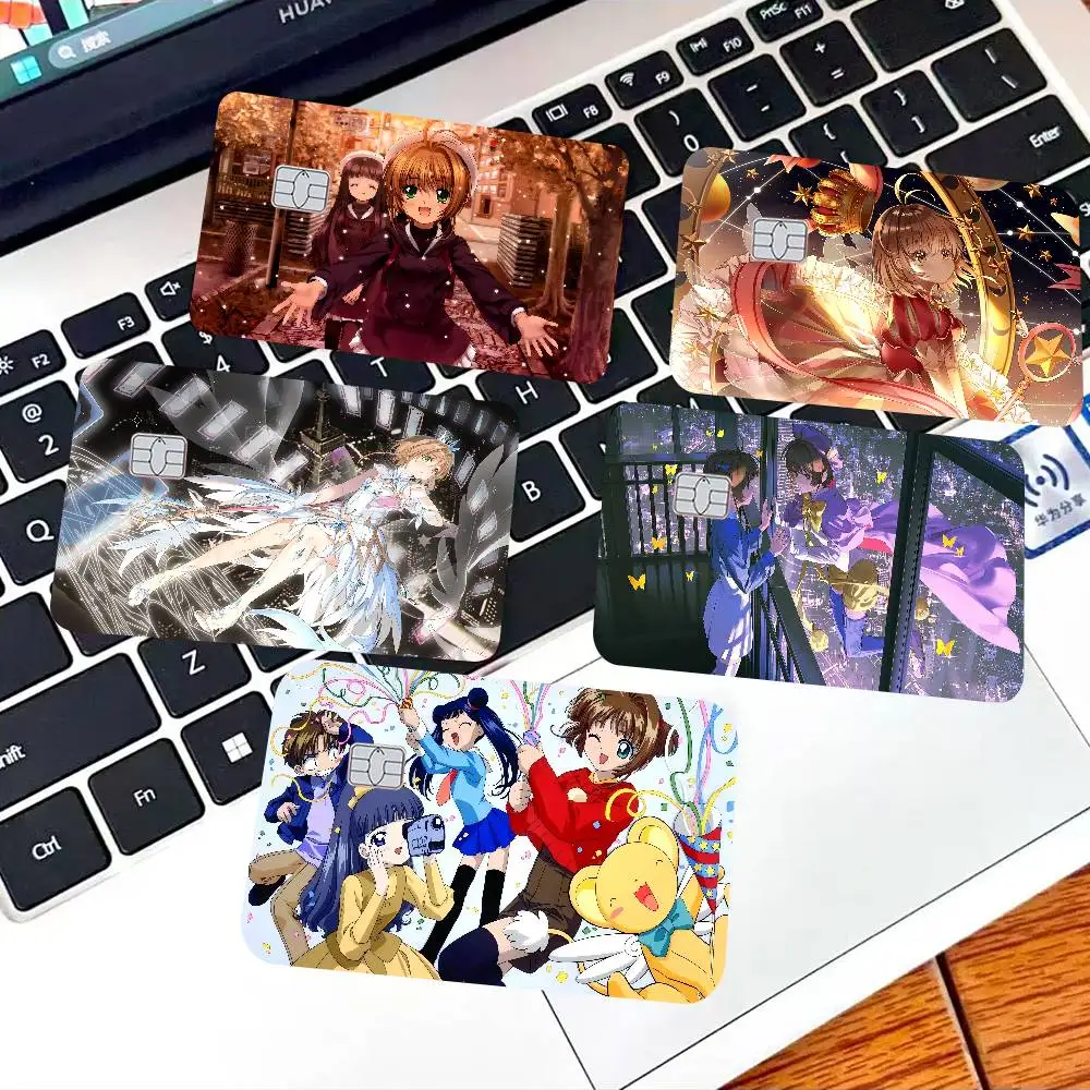 Cardcaptor Sakura Magic Circle 2024 Anime Cartoon Skin Stickers Film Tape Case for Big Credit Debit Card Front Side