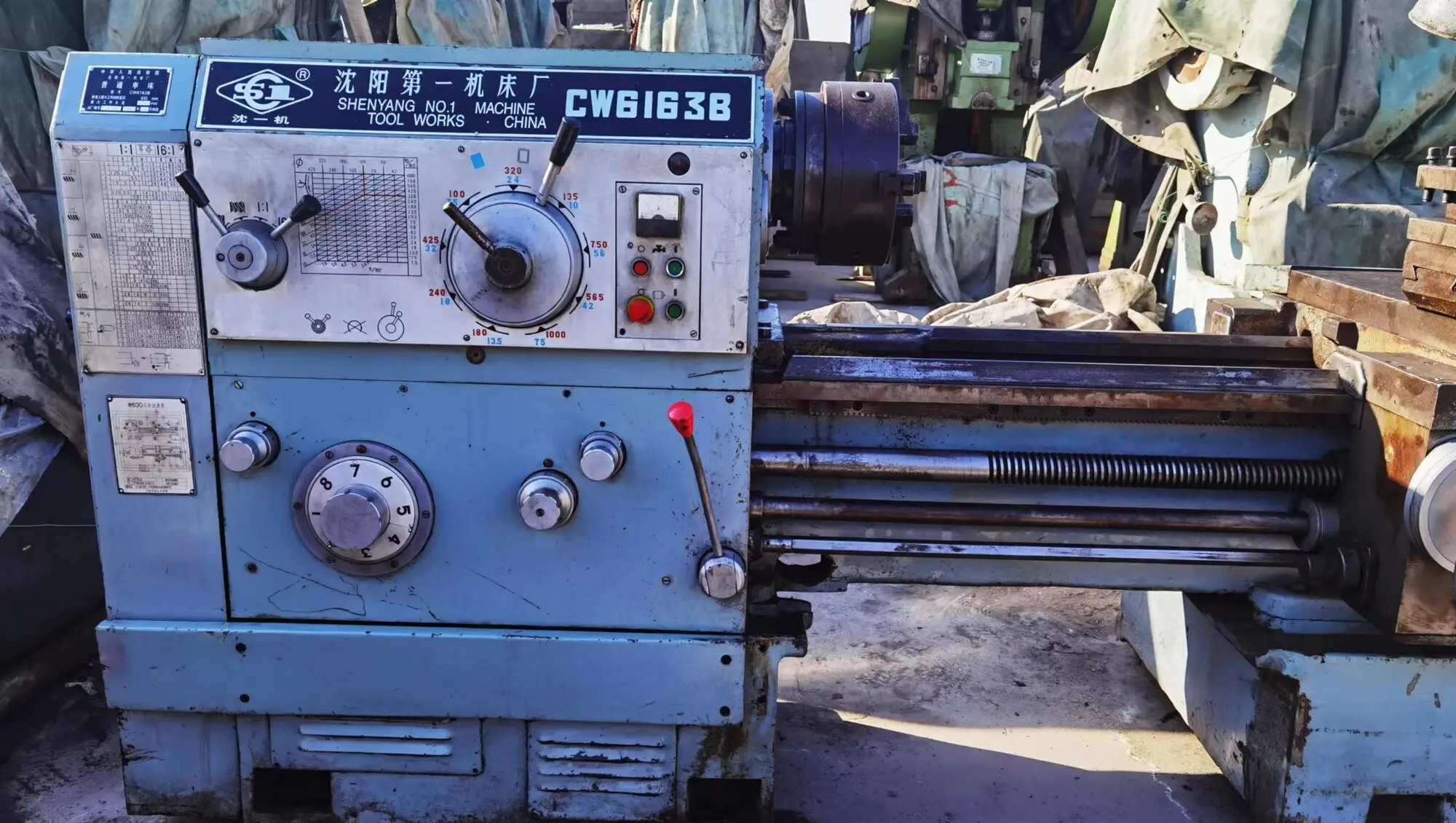 Collegamento orizzontale usato Cw6163b per tornio manuale in metallo ad alta precisione in acciaio