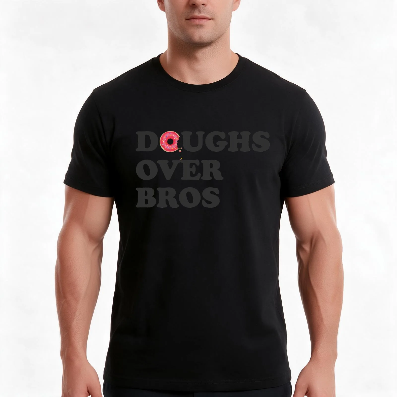 Doughs Over Bros / Donut Lover / Girlfriend / Donuts T-Shirt Summer Casual Cotton Tee Oversized Streetwear Tops 100% Cotton