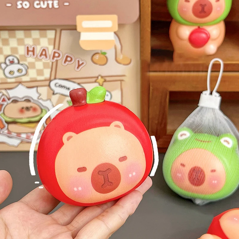 Cute Cartoon Animal Capybara Stress Relief Toys Creative Kawaii Decompression Toys Slow Rebound Pinch Toys Kid Birthday Gifts