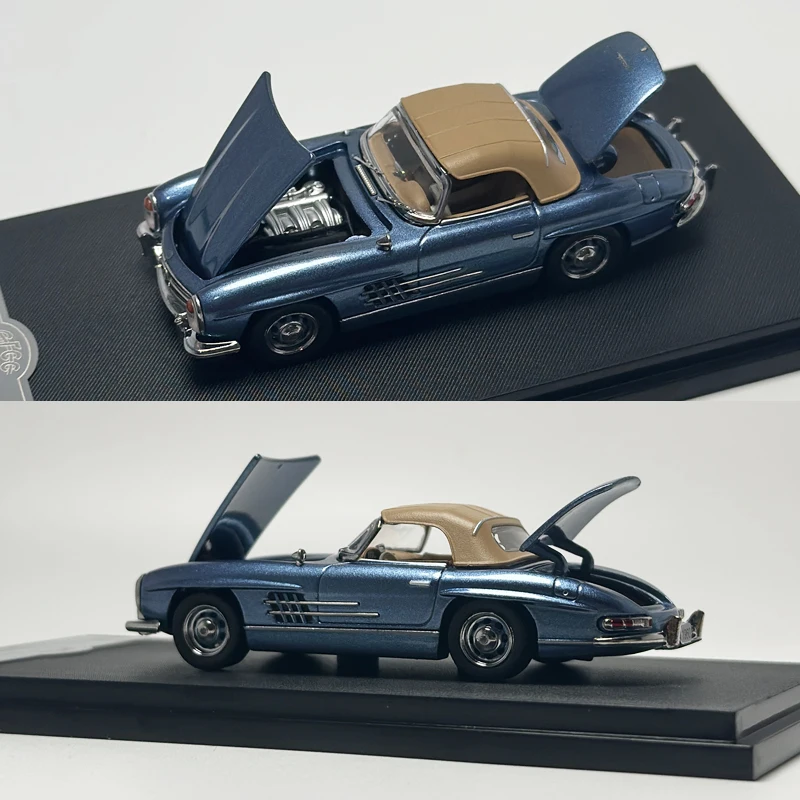 GFCC 1:64 Roadster1960 Classic car 300SL convertible open cover blue green silver simulation alloy car model *In stock*