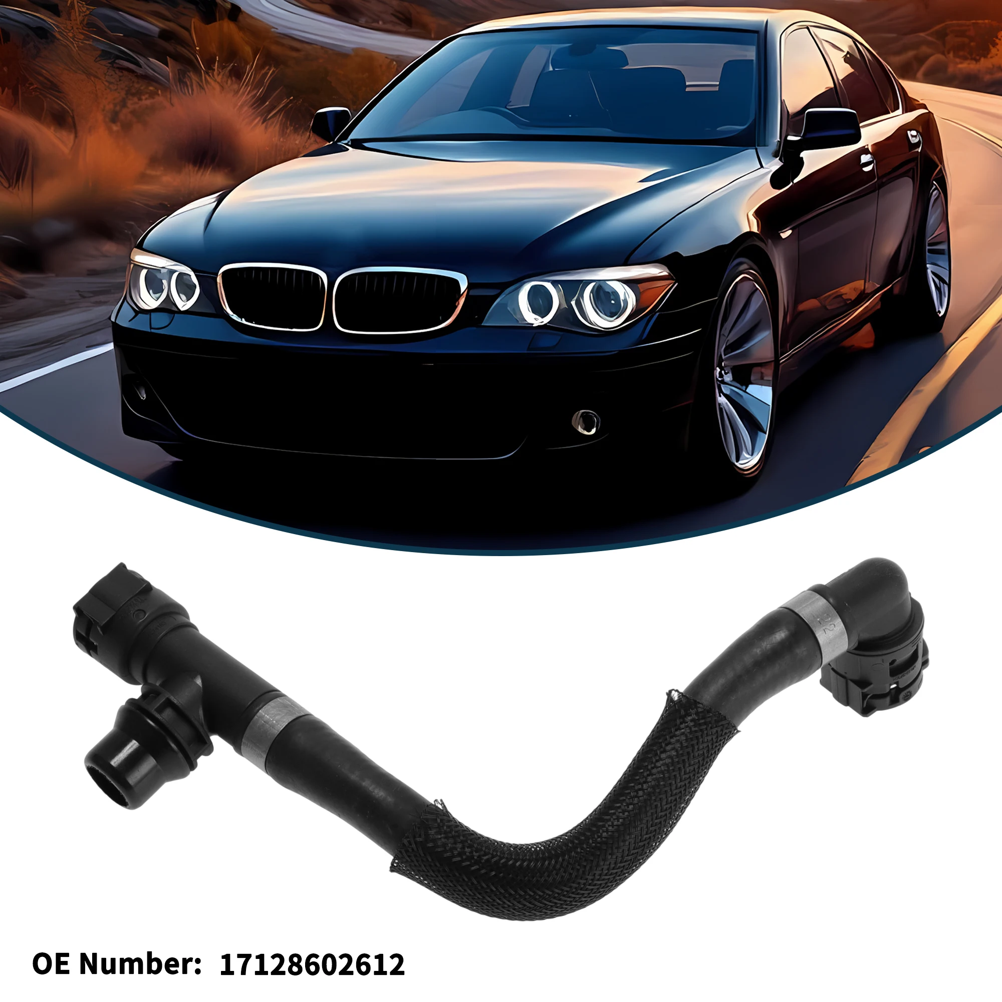 Motoforti المبرد خرطوم سخان خرطوم المبرد المخرج خرطوم الأنابيب لسيارات BMW 540Li G38 3.0T 16-19 No.17128602612 أنبوب التبريد
