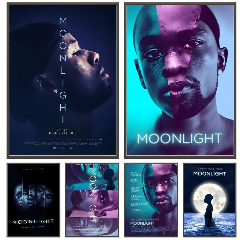Klassisches Film-Poster „M-Moonlight“, vielseitige, wasserfeste HD-Wandkunst, selbstklebende Dekoration für jeden Raum, ideales Geschenk