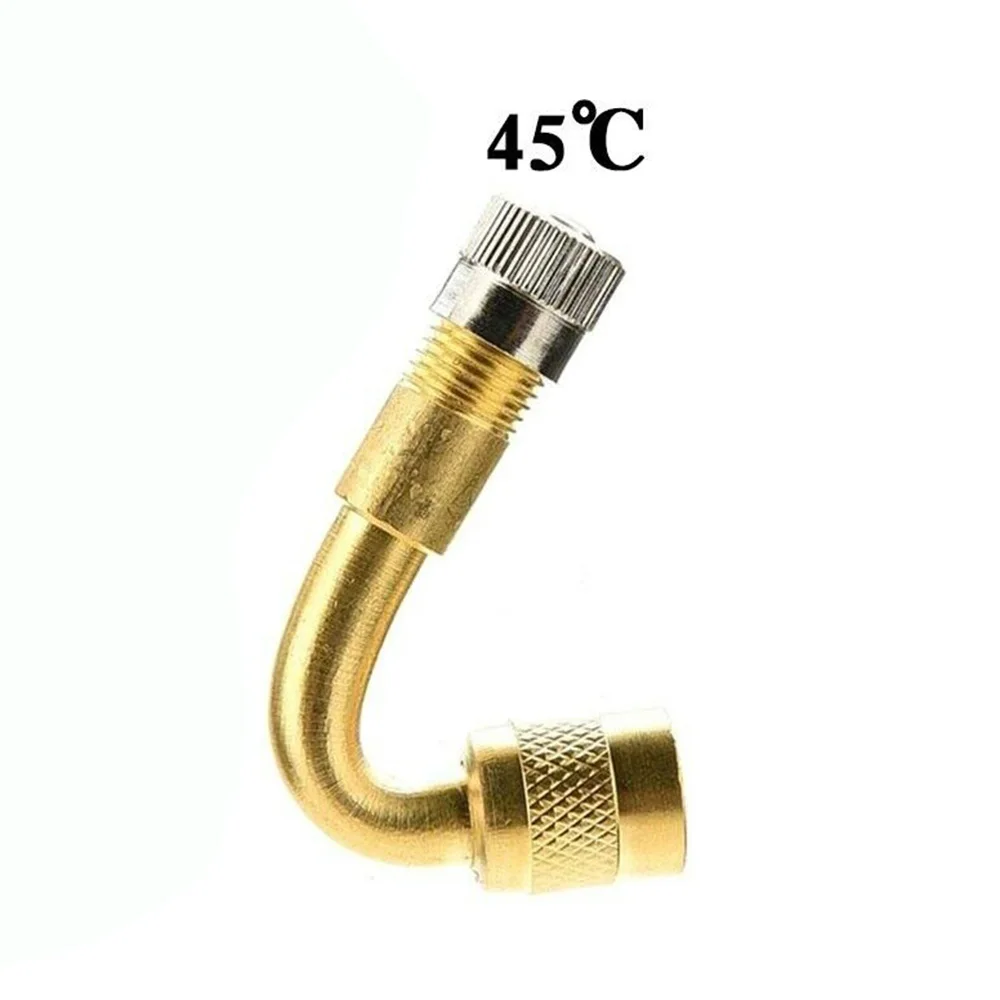 High Quality Practical Extension Valve Tire Extender 45 Degree Accessories Adaptor Air Angle Bend Car Motorcycle