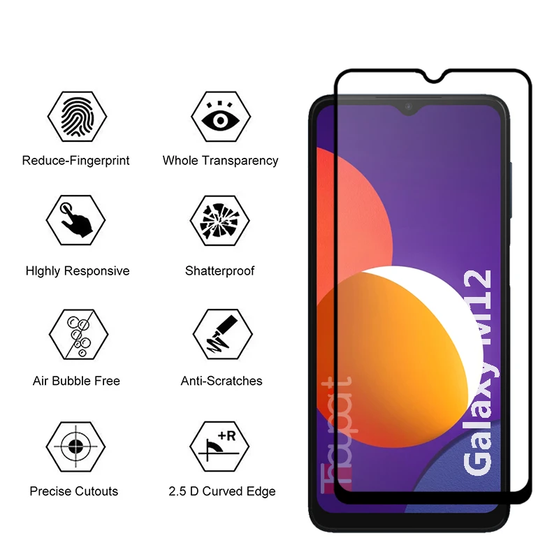 Tempered Glass For Samsung Galaxy M12 Screen Protector Soft Camera Lens Film For Samsung M12 Glass