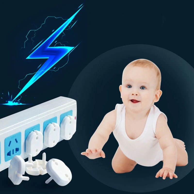 10Pcs Baby Safety Stuff Child Electric Socket Outlet Plug Security Protection Two Phase Safe Lock Cover Kids Sockets Cover Plugs