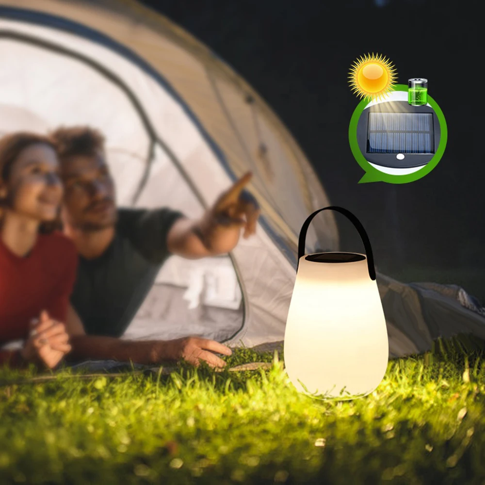 800mAh luz quente portátil Solar jardim camping lâmpada LED Solar Powered lâmpadas recarregáveis e lanternas