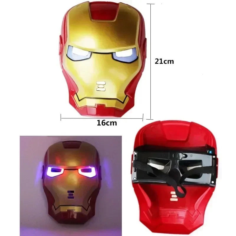 One Piece Marvel Spiderman Masks Hulk Iron Man Captain America  Figure Led Light Collection Decoration Cosplay Model Toys Gifts