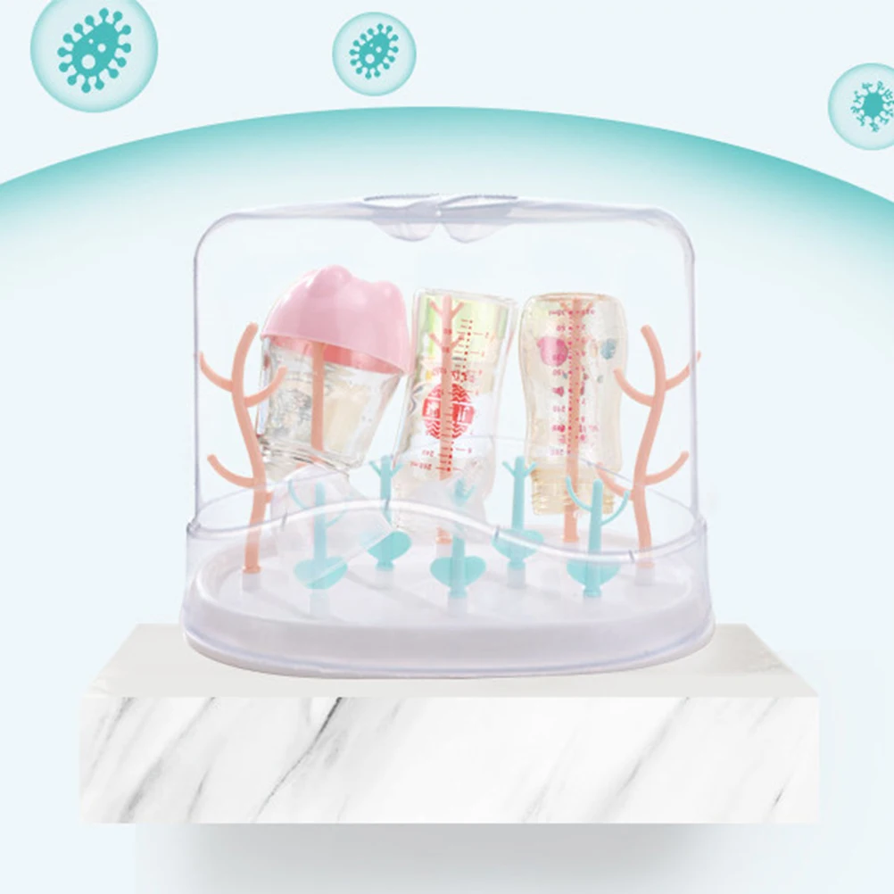

Bottle Drying Rack Premium Material Detachable Pegs Deep Tray Storage ganizer Baby Bottle Stand Dryer Shelves Multifunction