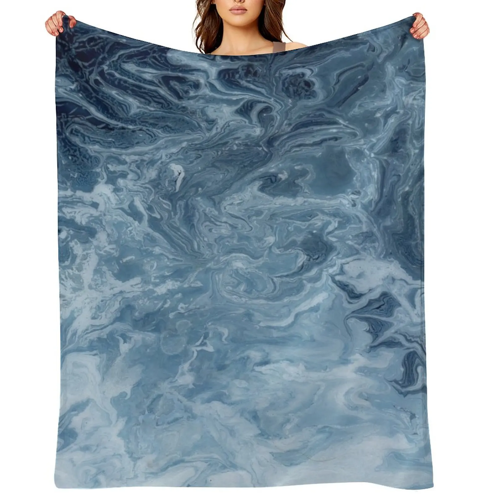 

Wave Blue Throw Blanket Furrys Comforter Blankets For Sofas Heavy Blankets