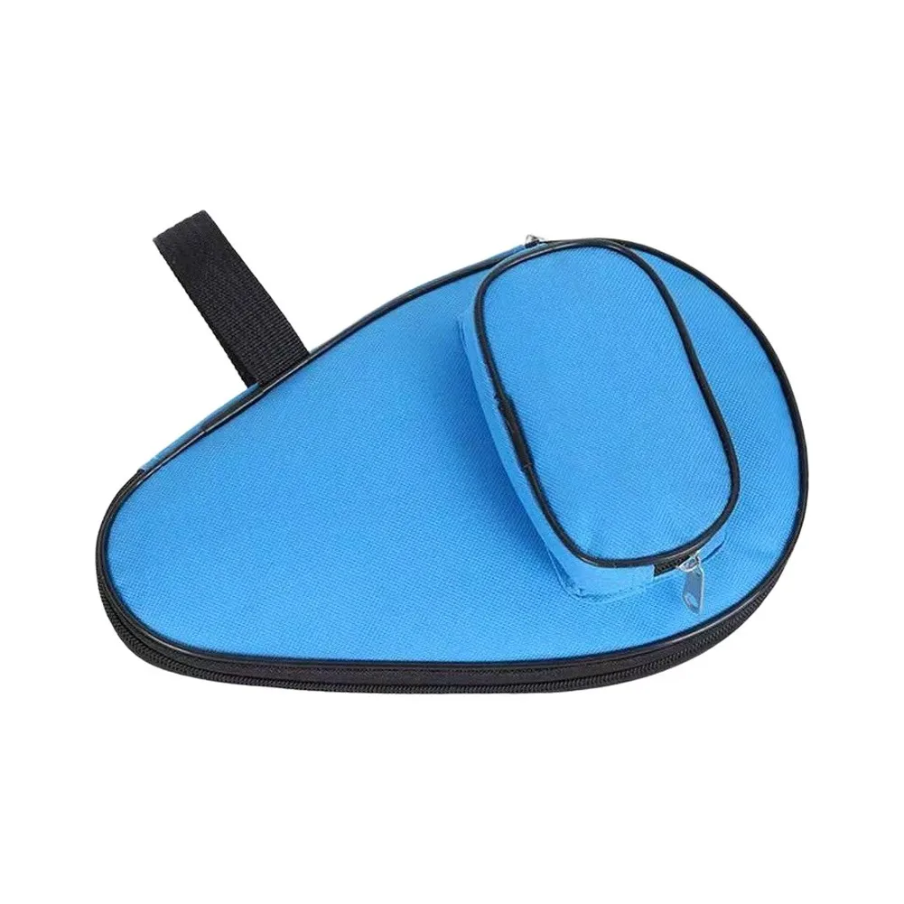Portable Fabric Table Tennis Paddle Bag for 2 Rackets Dustproof Design with Ball Compartment Lightweight For Travel Accessory