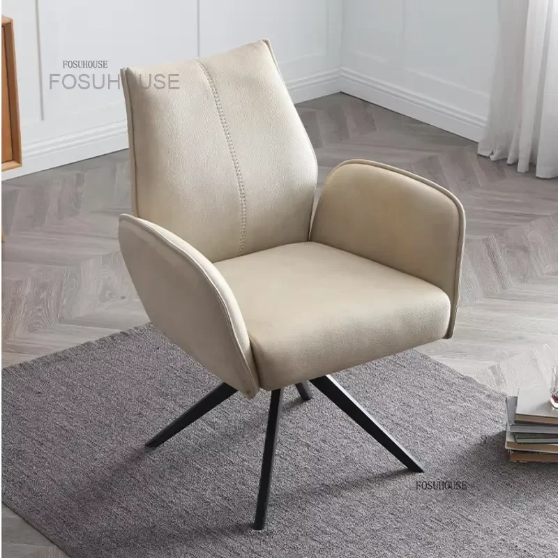 Modern Minimalist Technology Cloth Computer Chair Backrest for Office Chairs Study Gaming Chair Iron Desk Chair for Office