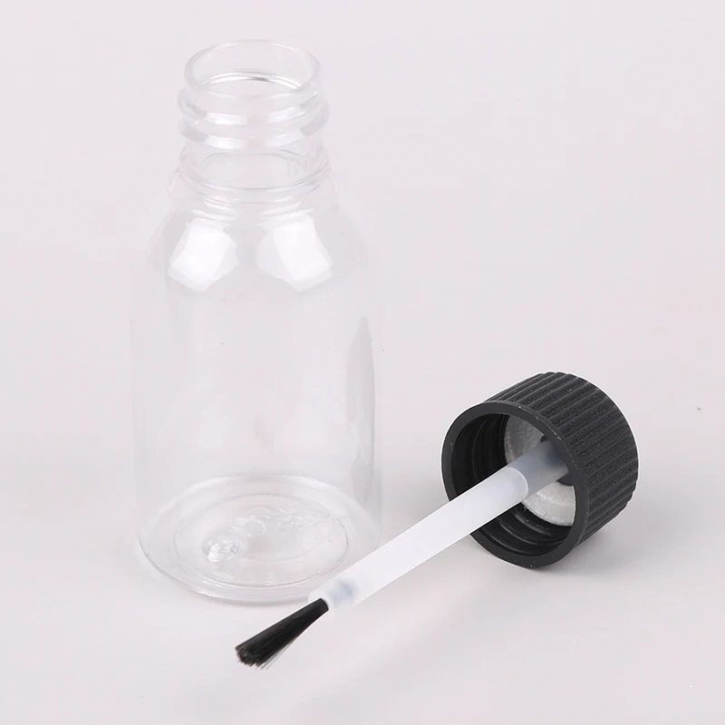 5/10/15/20/30ml Plastic Refillable Empty Nail Polish Bottles Leakproof Storage Jars Liquid Empty Bottle With Brush Cap DIY Craft