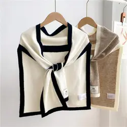 Polyester Shawl Shoulder Wrap New Knitted Solid Color Scarf Knit Shawls And Wraps Women