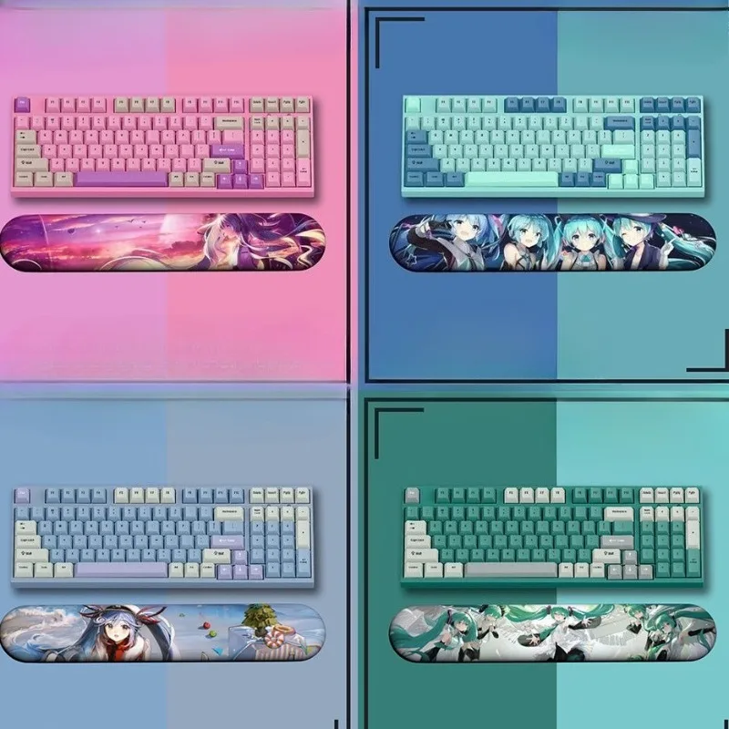 

Hatsune Miku Anime Peripheral Cute Miku Keyboard Hand Holding Two-D 2D Kawaii Creative Hand Wristguard Silicone Mat Wholesale