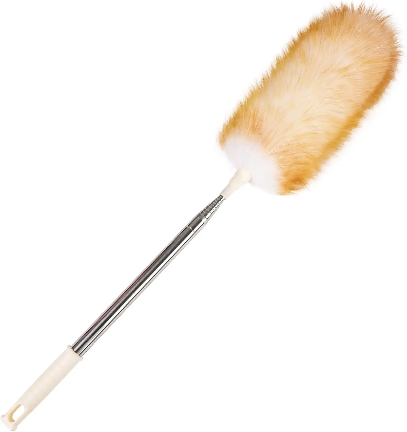 

Extendable Lambswool Duster StainlSteel Handle 133' Removable Feather Duster for Cleaning Ceiling