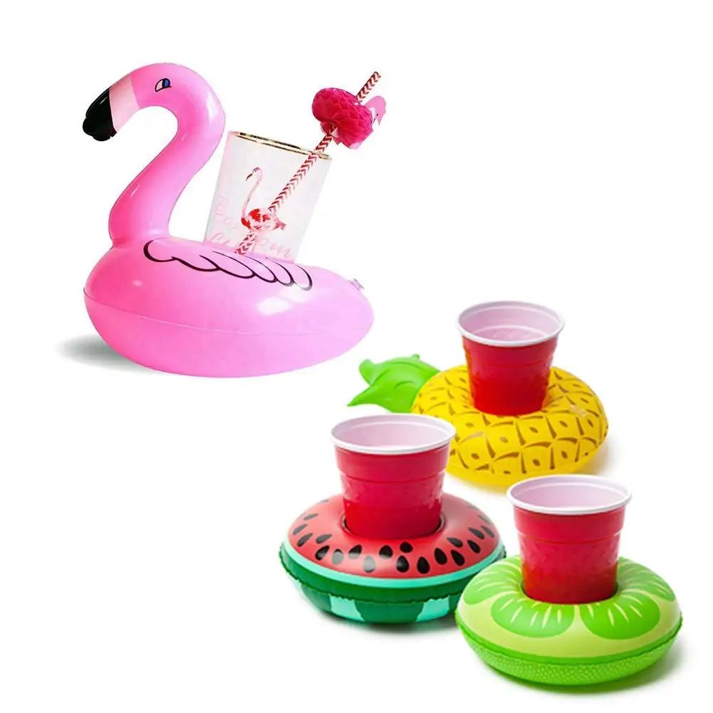  Inflatable Floating Drink Coaster Floating Cup Drink Holder For Hawaiian Party Supplies Swimming Pool Birthday Party Decoration