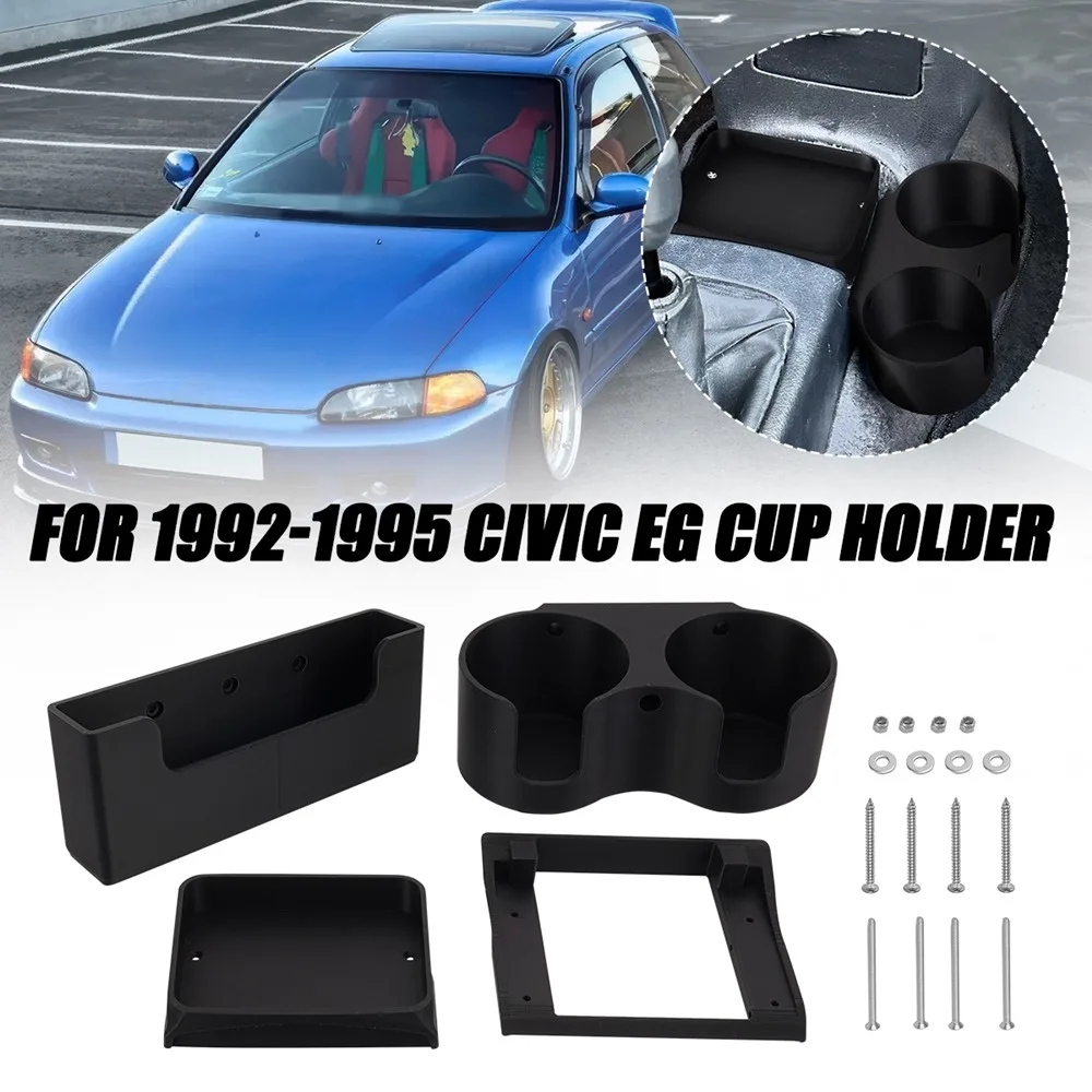 For 1992-1995 Honda Civic EG Cup Holder Upgrade With Washers Screws