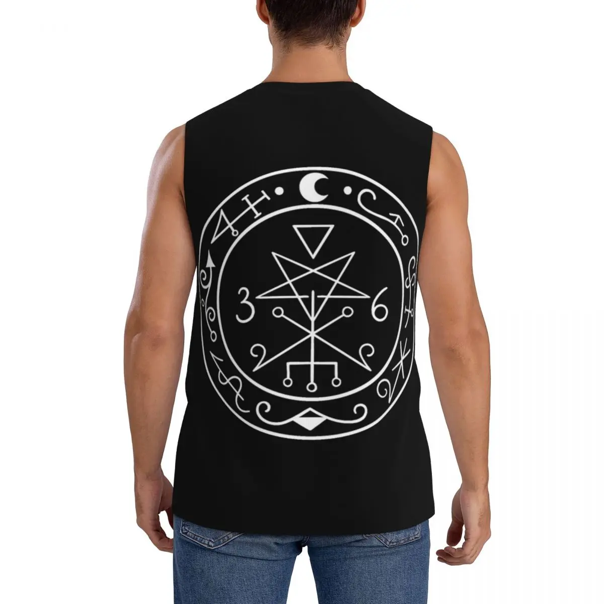 Lilith Sigil Camisetas sin mangas para hombre, de secado rápido, transpirables, para gimnasio, fitness, correr, verano, chaleco deportivo informal