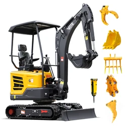 New chinese Mini Excavator small digger crawler hydraulic CE/EPA Mini Excavator 1 ton 2 Ton 2.5 ton for sale customized