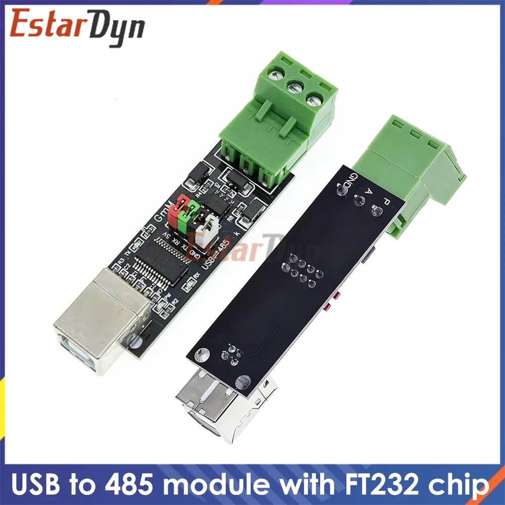 FT232 USB to RS485 & TTL Converter Module, with Dual Protection & Automatic Direction Control for Industrial