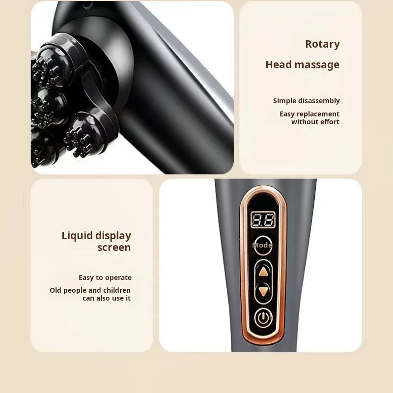 2024 Fascial Gun Portable Massager Stick Vibration  Handheld Body Massage