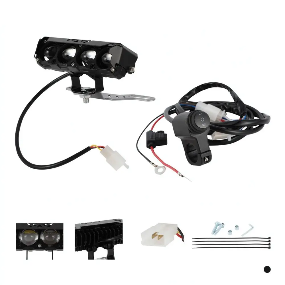 Motorcycle Driving Fog Lamp Universal Four Eye LED Spotlight Modified Accessory High Low Beam For Night Safety