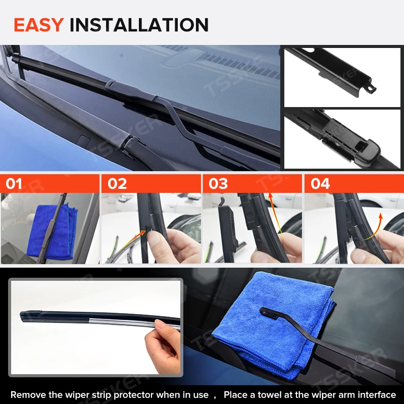 Wiper LHD Front Wiper Blades For Jaguar XF 2007 - 2015 Windshield Windscreen Front Window For Jaguar XJ 2009-2017 23