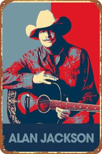 Country Music Alan Jackson Metal Tin Sign Poster Vintage Art Wall Decor