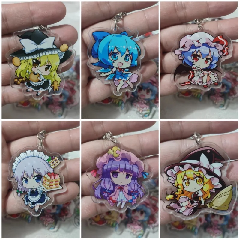 Porte-clés en acrylique de personnage d'anime pour Kirisame Marisa, Cirno, Remilia Scarlet, Izayoi, Sakuya, Patchouli, Knowledge