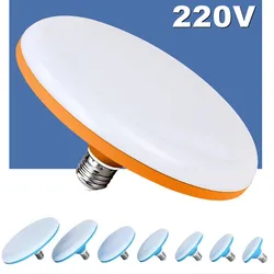 Bombilla LED E27 lámpara Led superbrillante AC 220V 12W 15W 20W 30WUFO luces LED iluminación blanca cálida para interiores lámparas de mesa luz de garaje