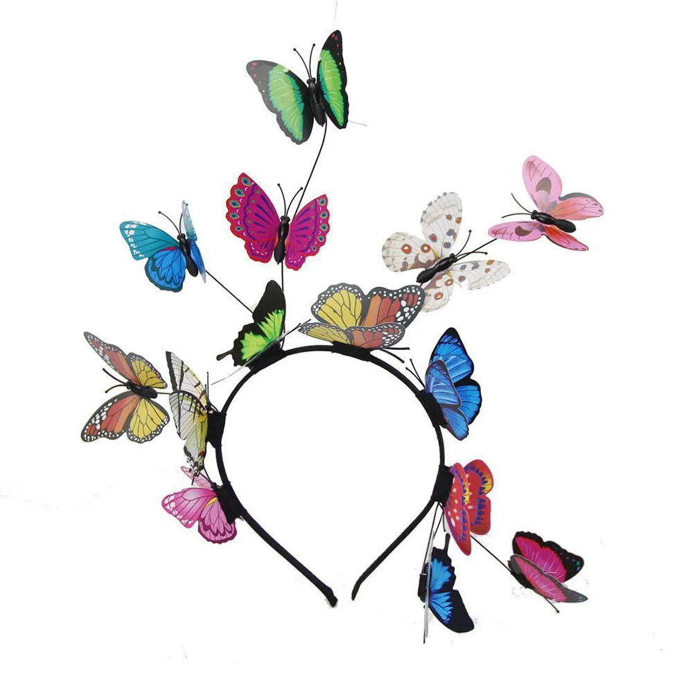 Exaggerated Simulated Butterfly Headband Girl Hair Accessories Headband Garland Cosplay Party Pendant