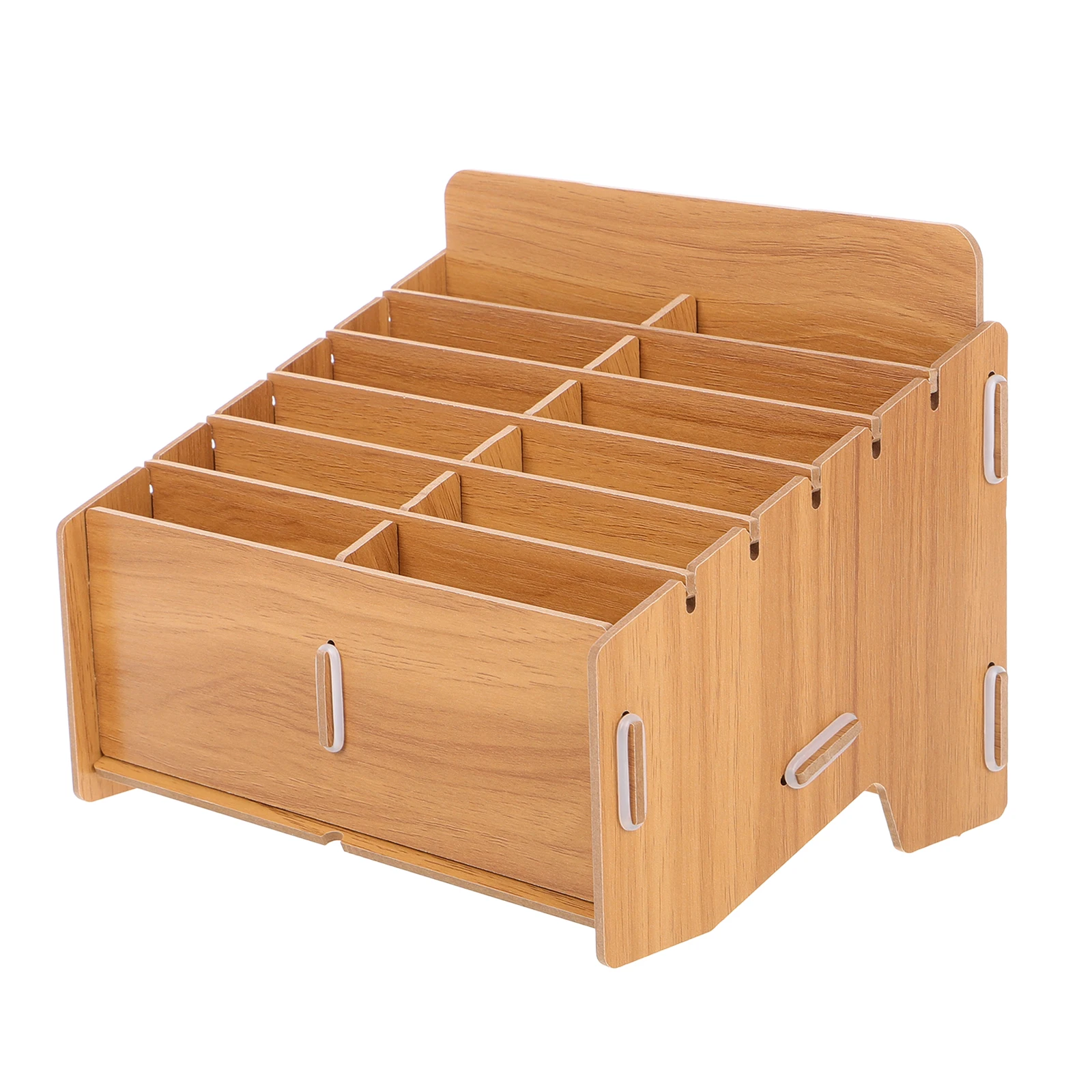 

Multifunctional Desk Organizer Storage Holder Dressing Table Desktop Tool Wood Case