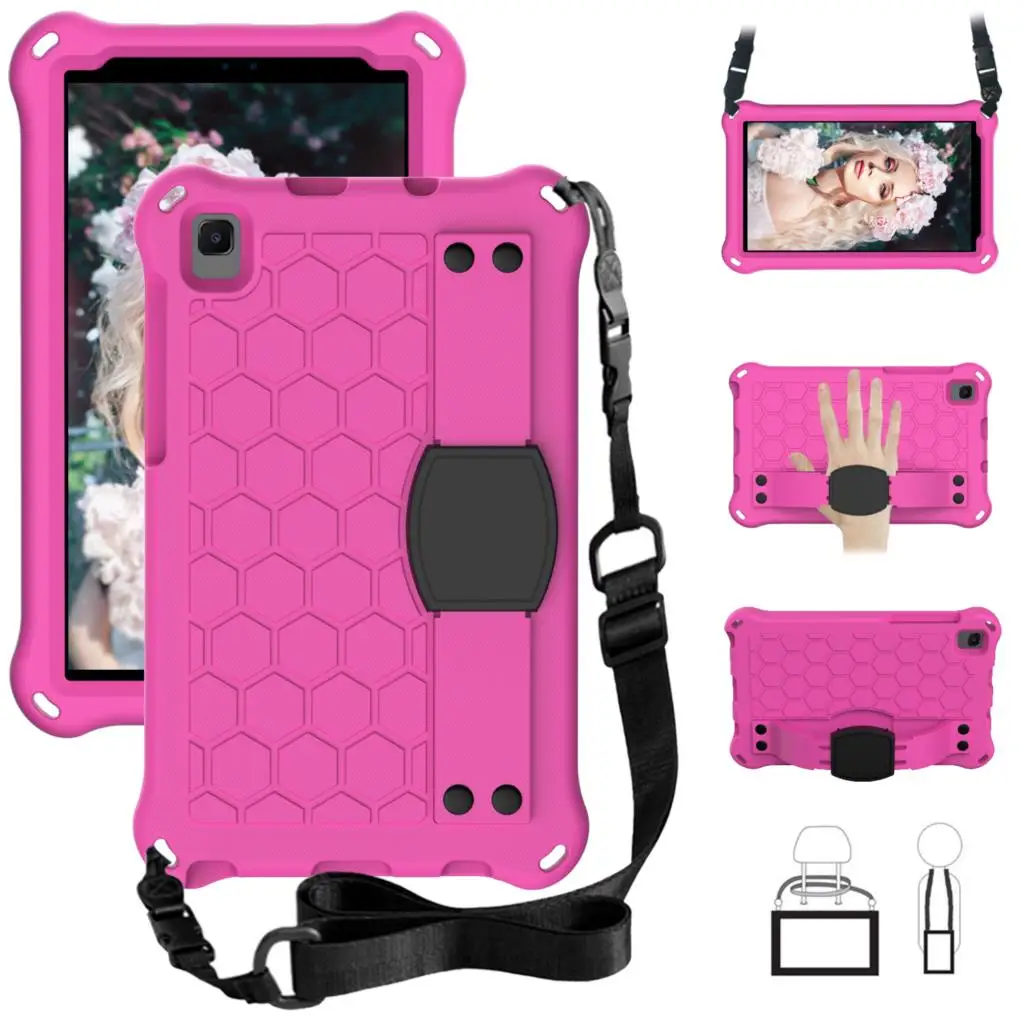 Kids Safe EVA Tablet Case For Samsung Galaxy Tab S6 lite 2024 A9 plus S9 11 2023 A8 A7 S9Fe WiFi S8 Shoulder Strap Cover