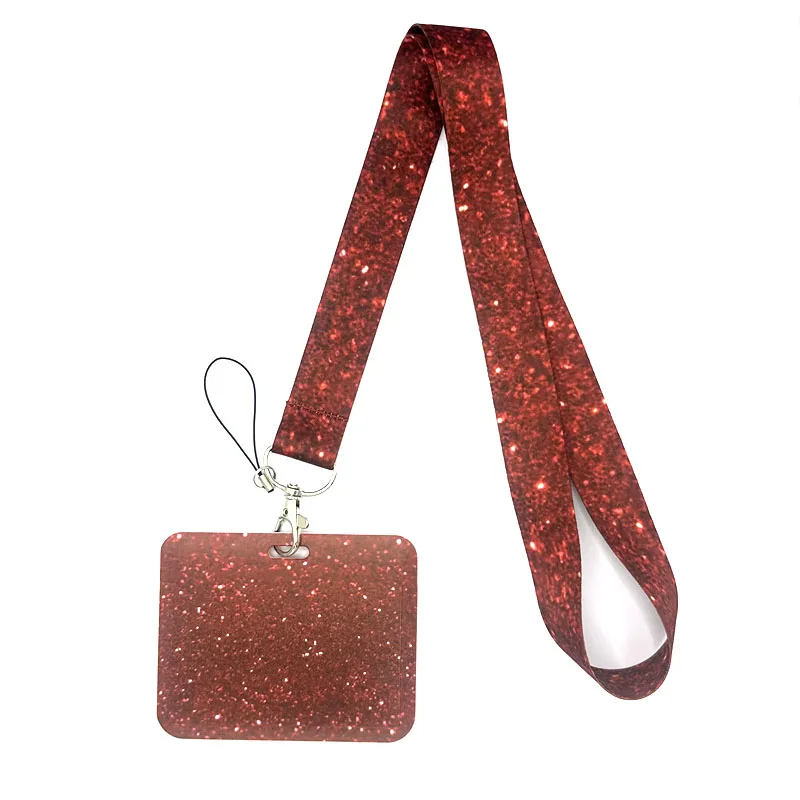Flash Diamond shinning  Lanyard Keys Phone Holder Funny Neck Strap With Keyring ID Card DIY Animal webbings ribbons Hang Rope