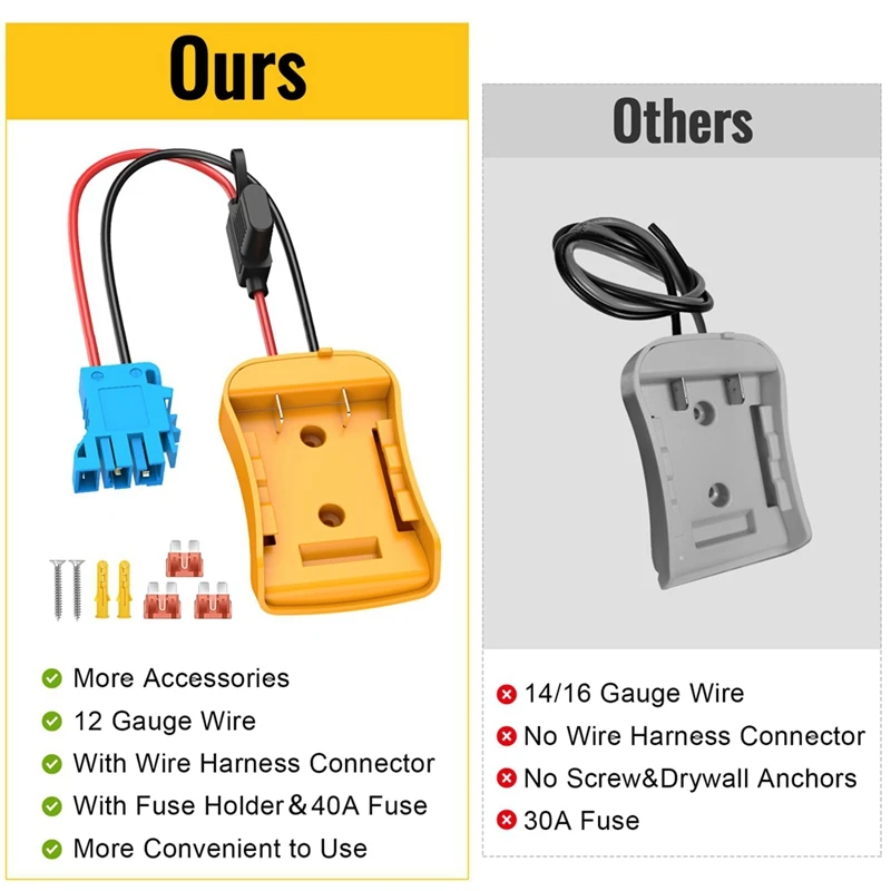 Ck 20V To 12V Step Down Converter For Dewalt 20V+ Accessories 1 Pack Power Wheels Adapter