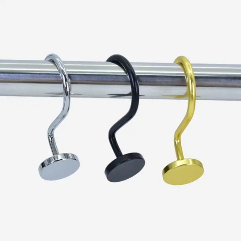 

Shower Curtains Hooks Decorative Metal Shower Curtains Hooks 12pcs Rust Proof Drapes Hangers Bathroom Supplies for Bedroom Home