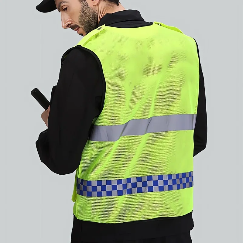 Mesh Safety Reflective Vests Visibility Breathable Zippered Pockets Comfortable for Enhanced Safety Suitable for Men And Women